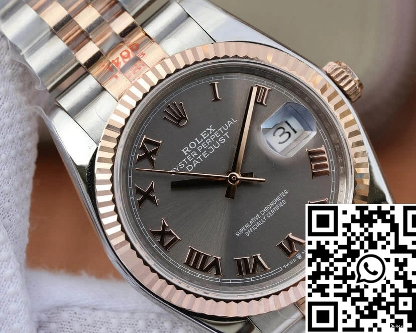 GM Rolex Factory Dial Datejust Silver Rose 36MM Gold 116231-0087 0521